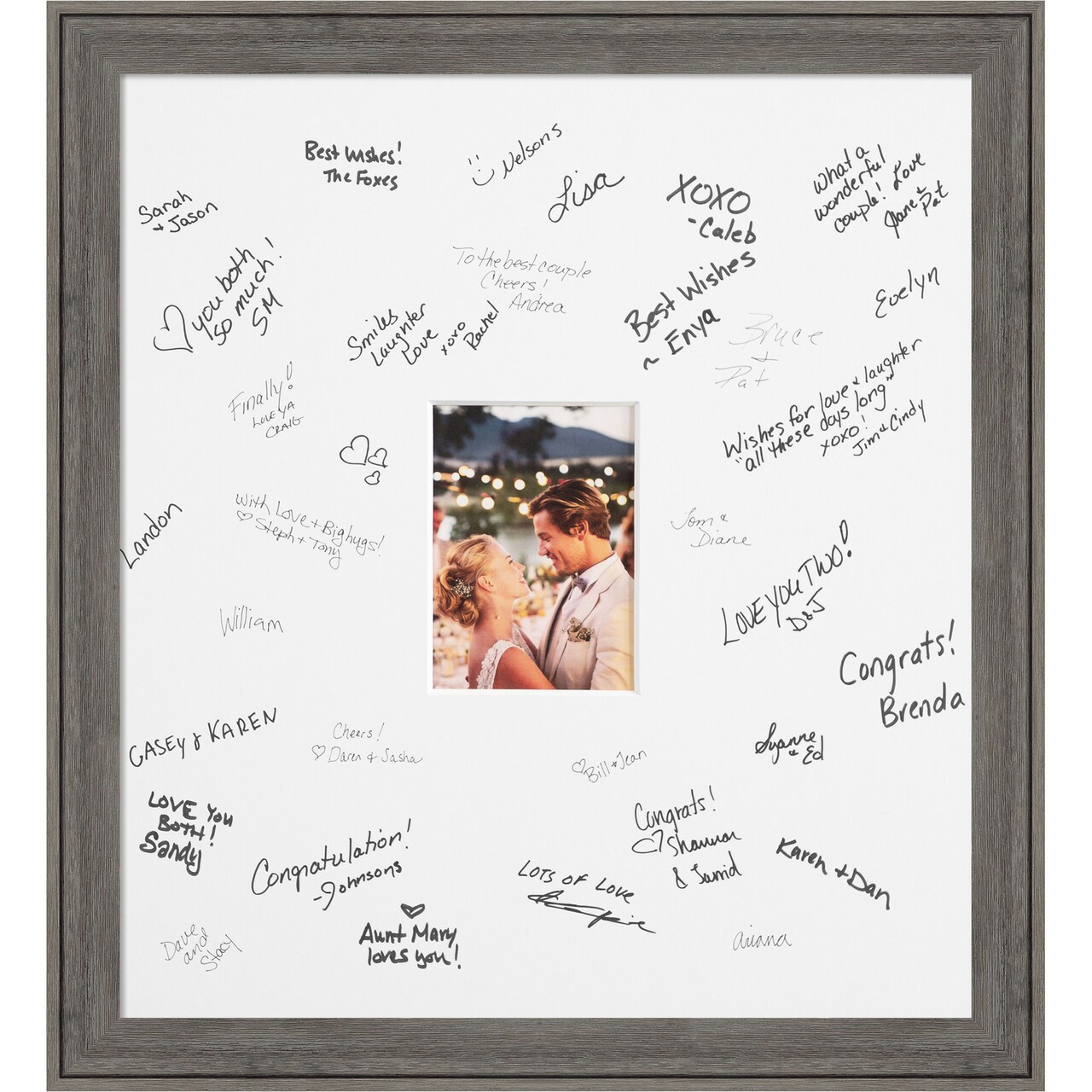 Regis Signature Mat Picture Frame, Photo Frame Wedding Guest Book Alternative, Autograph Picture Mat for Signature Board, Wedding Celebrations Graduations Support Encouragement or Retirement